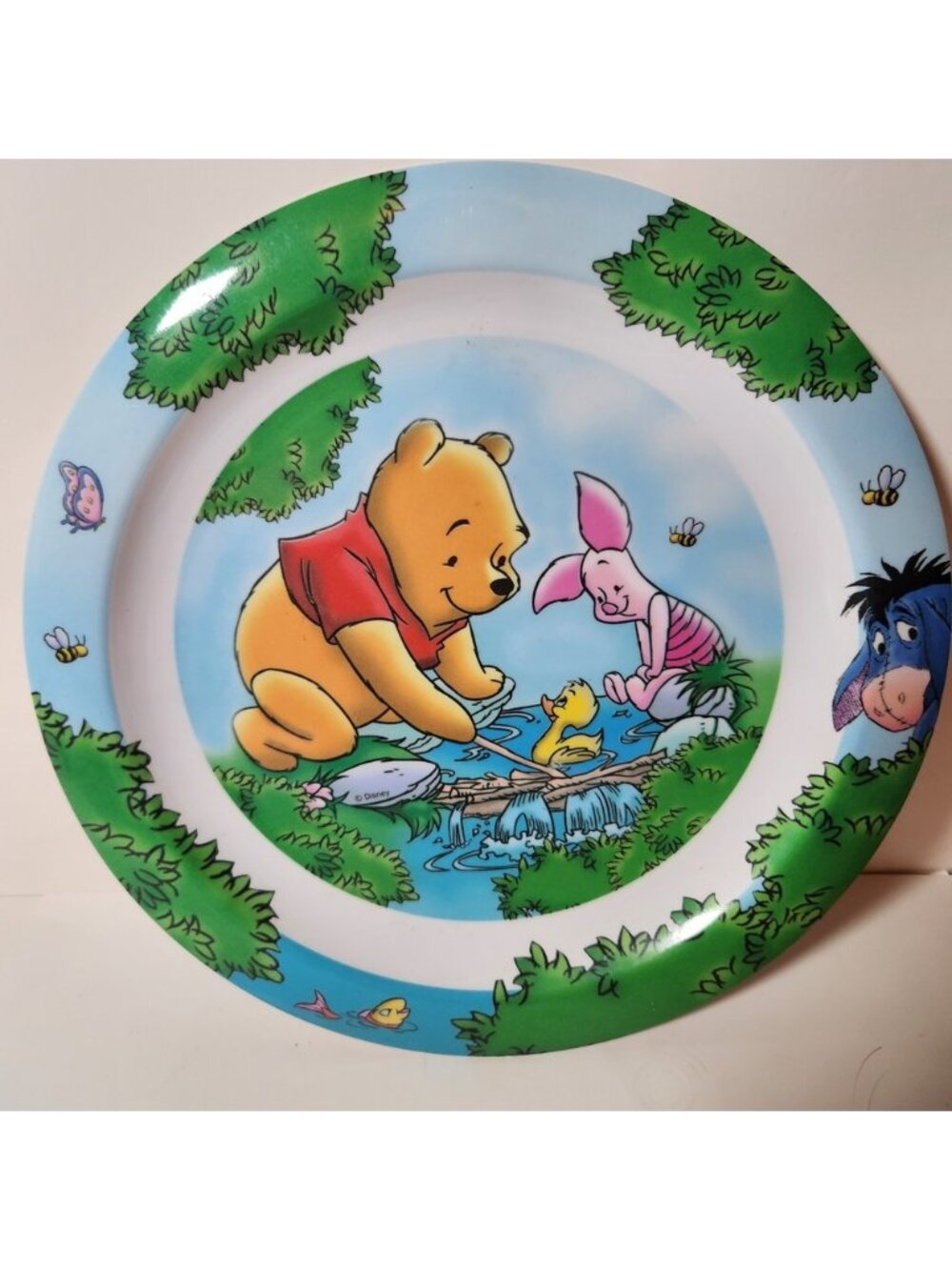 Disney Winnie the Pooh Melamine Plate Home Presence Piglet Eeyore 8.5 Inch Kids